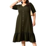 PrettyPlus by Desinoor.com Women’s Plus Size Kurta | Ethnic Kurta for Women | Office & Festive Traditional Kurta Firozi|plus size dress clothes