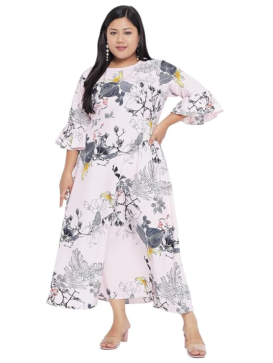 Indietoga Women’s Plus Sizes Floral Printed Long Maxi Dresses | plus size dress clothes