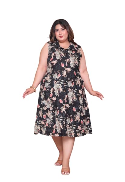 A stylish midi dress made for curves.