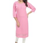 DARIKA Chikankari Kurti for Women of Cotton in Plus Size & Small Size|plus size dress clothes