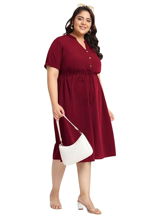 A maroon midi made for effortless elegance.