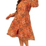 Tired of boring clothes for plus size? This floral A-line dress brings a refreshing change.