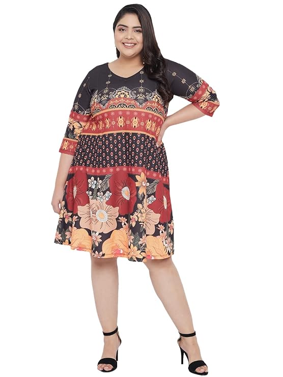 Feel confident every day with this floral plus size dress
