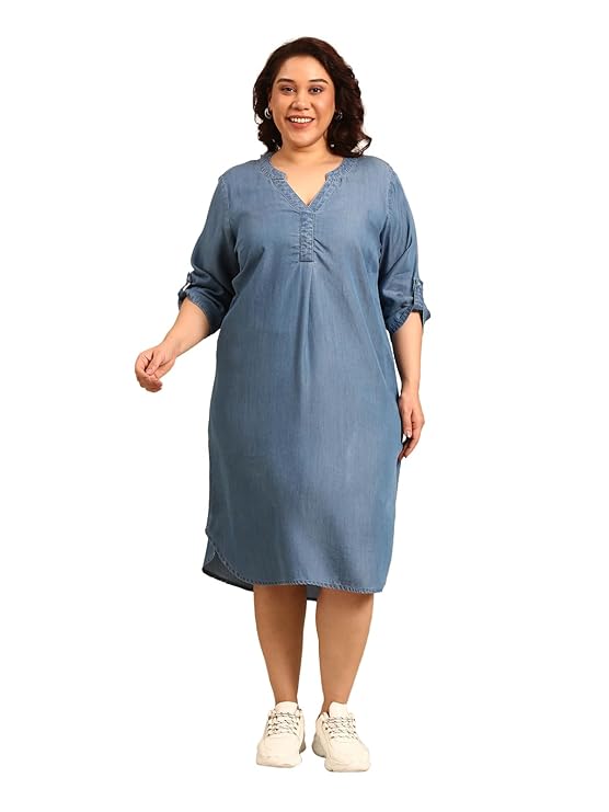 Denim comfort meets curve-loving style