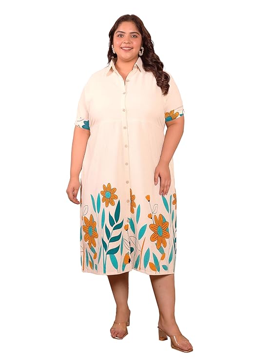 Floral comfort meets flattering fashion.