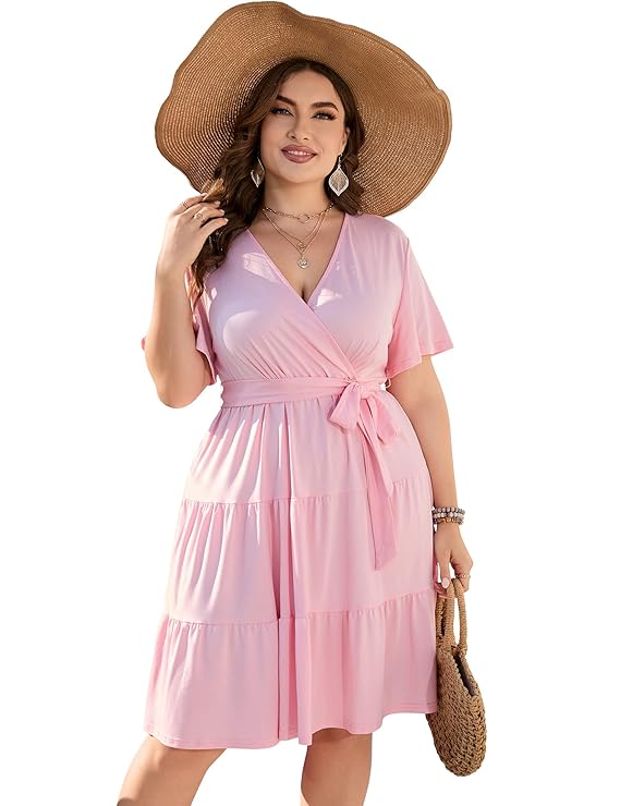The flattering wrap dress curvy women are loving this season.