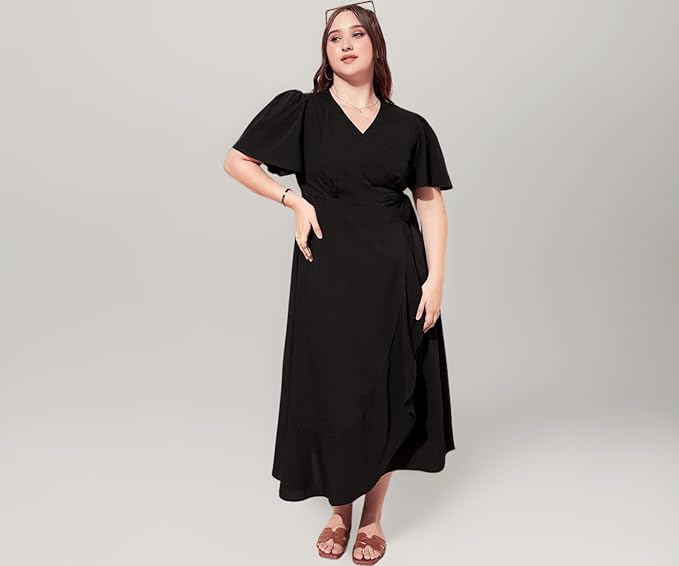 Your new favorite plus size black dress is here.