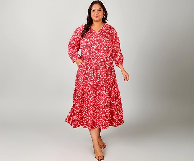 Soft cotton comfort meets flattering tiered fashion.